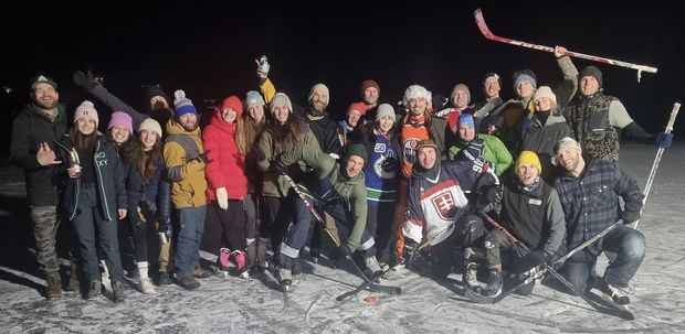Hockey on Alta Lake